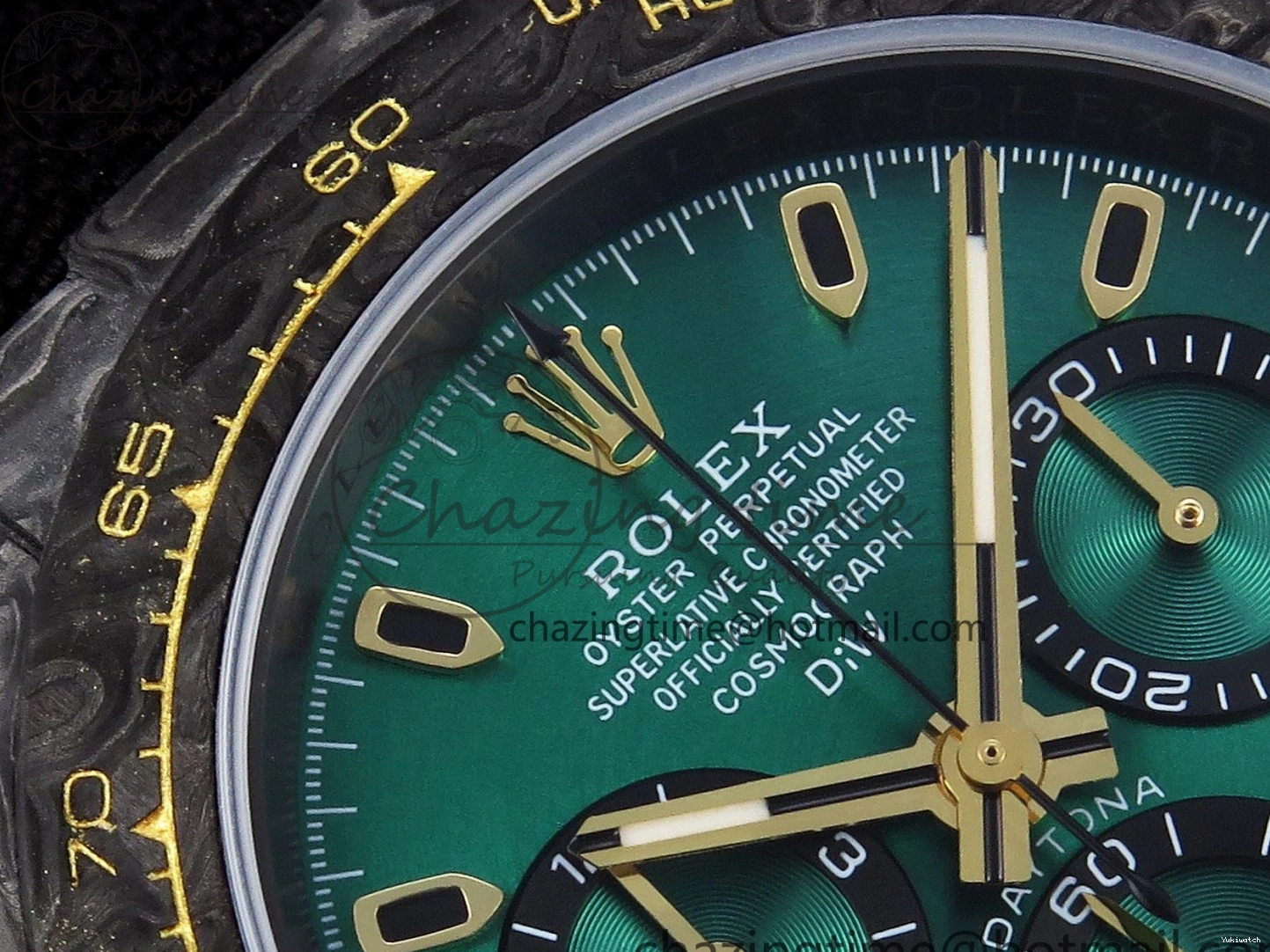 Carbon on YG Green DIWF Daytona A7750 Strap Nylon and Edition DIW Black Case Dial Bezel 0926